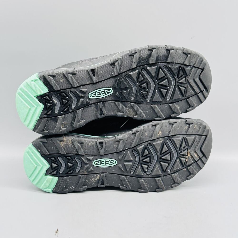 KEEN Shoes Womens 6 Black Mint Waterproof Trail Hiking Low Top Athletic Sneakers - Picture 8 of 10